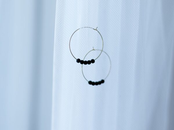 14K Gold Plated Diffuser Earrings - Circle - Image 2