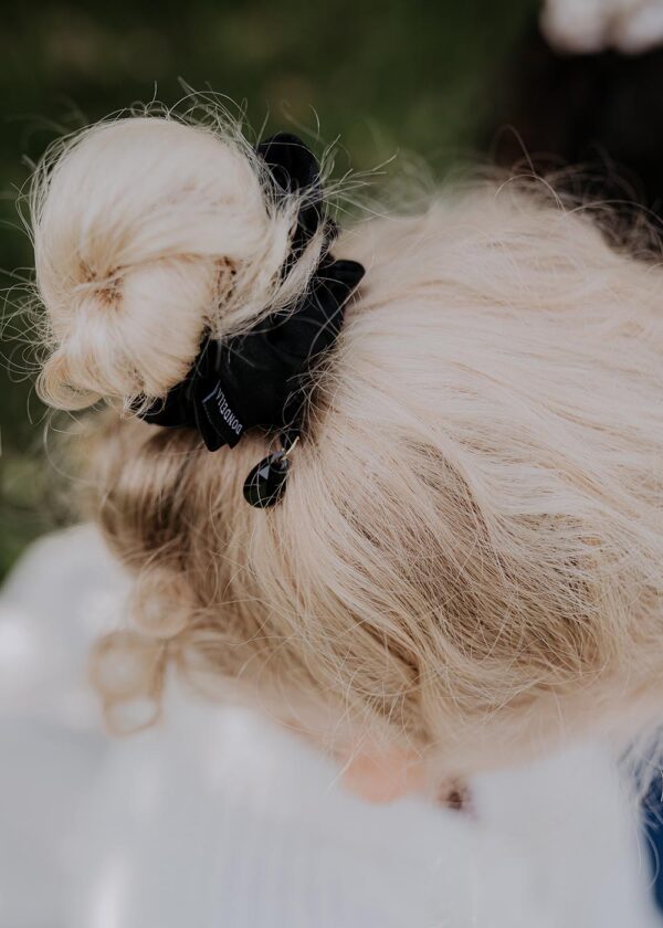 Luxury Silk Scrunchie - Black - Image 2