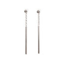 Dots Falling Earrings - Rose Gold and Silver