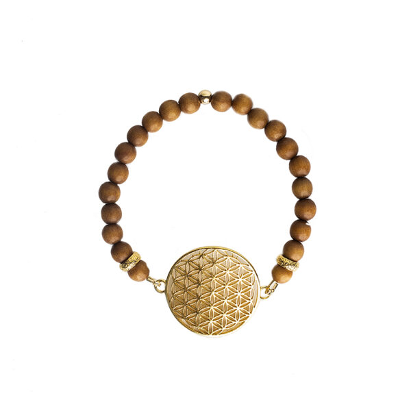 Flower Of Life Bracelet - Sandalwood - Image 2
