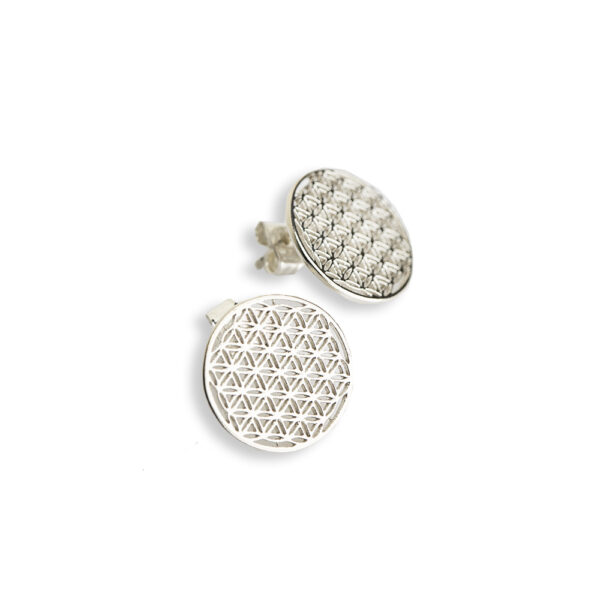 Flower Of Life Stud Earrings M - Image 3