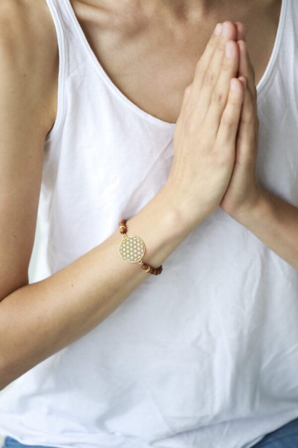 Flower Of Life Bracelet - Sandalwood - Image 4