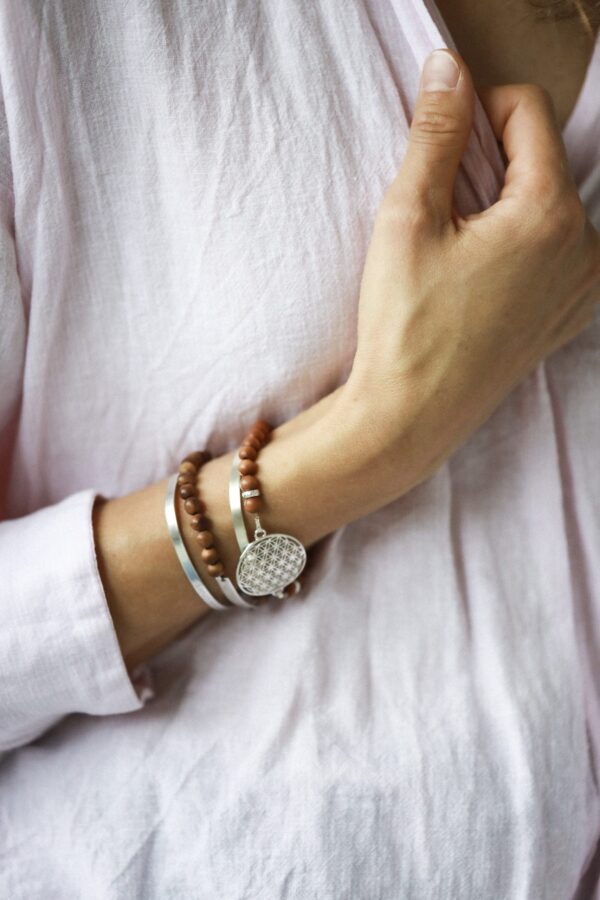Flower Of Life Bracelet - Sandalwood - Image 5