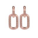 Honey Bee Hoopy Link Charm Earrings