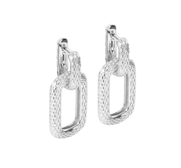 Honey Bee Hoopy Link Charm Earrings - Image 3