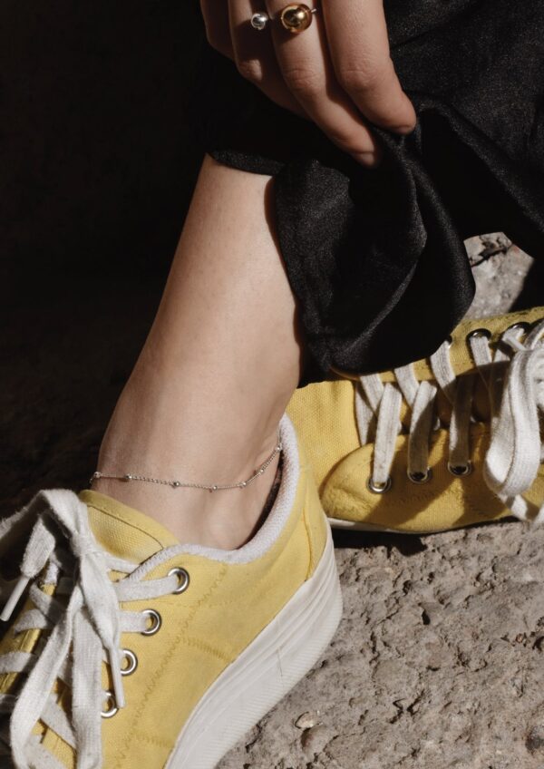 Mini Bubble Anklet - Silver - Image 3