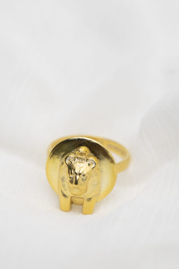 Sekhmet Fire Necklace Ring - Gold - Image 4