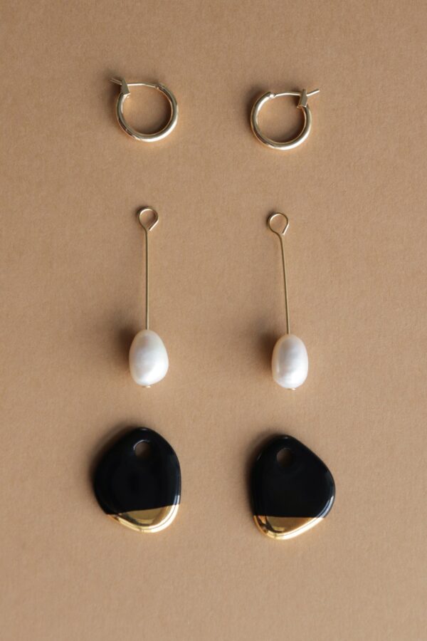 Arp Pearl And Porcelain Earrings - Burgundy - Image 2
