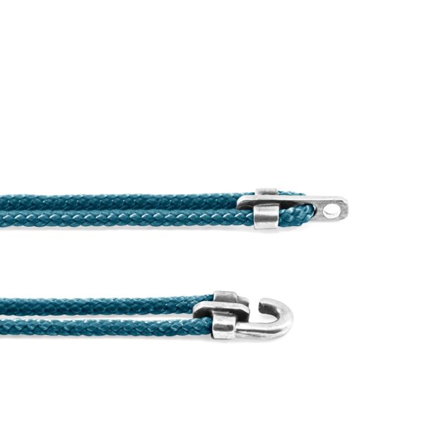 Canterbury Silver and Rope Bracelet - Ocean Blue - Image 3