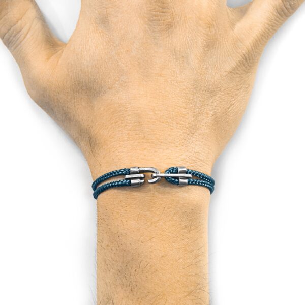 Canterbury Silver and Rope Bracelet - Ocean Blue - Image 2