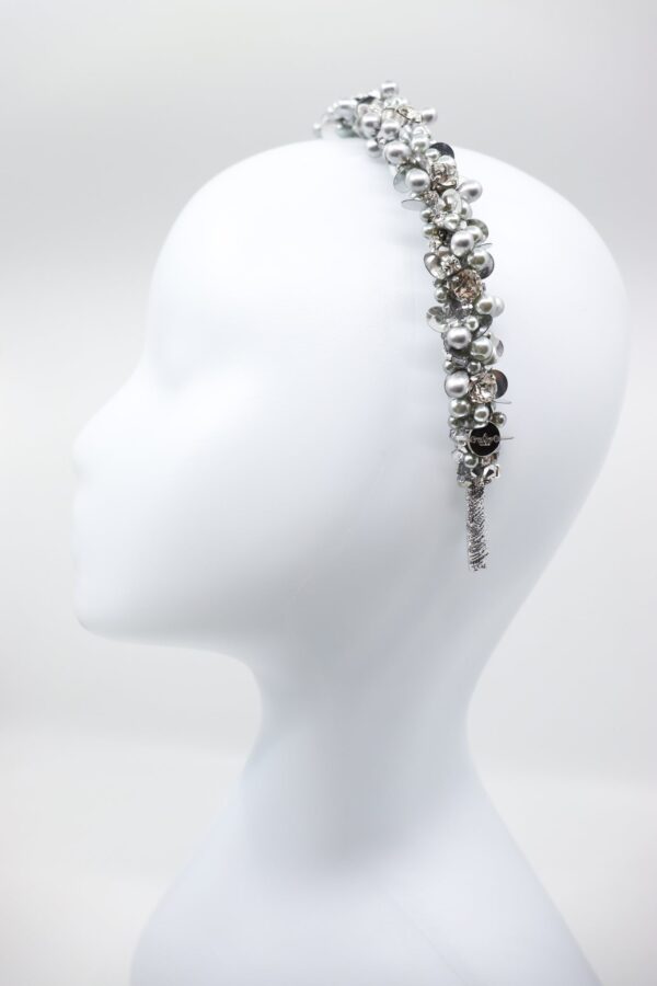 Headband Selena with Crystals and Pearls - Image 3
