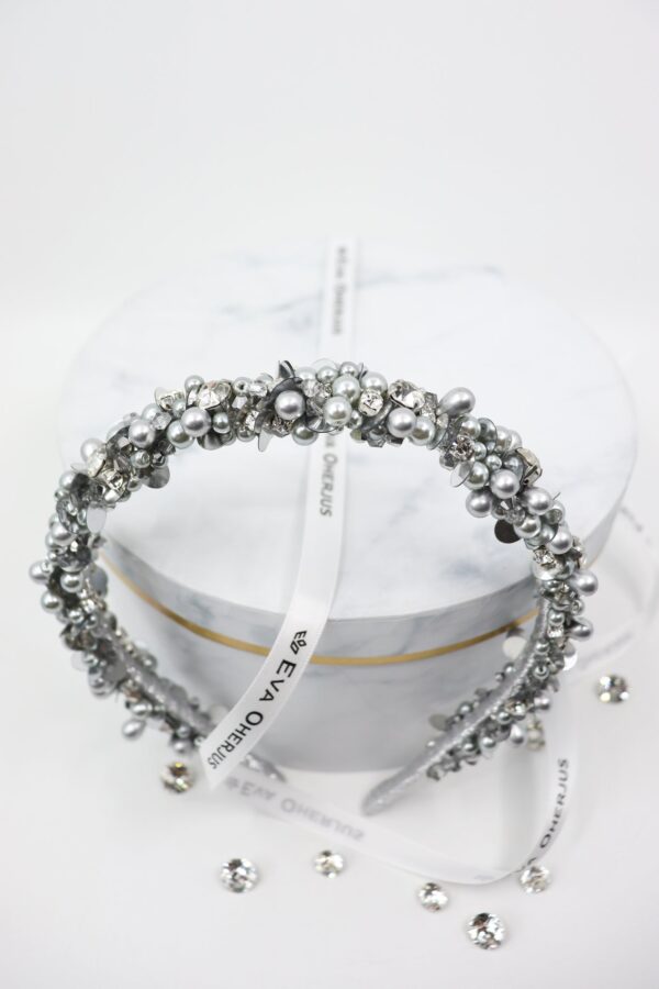 Headband Selena with Crystals and Pearls - Image 5