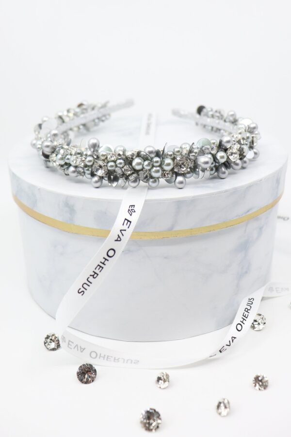 Headband Selena with Crystals and Pearls - Image 2