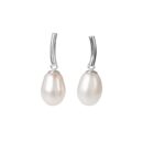 DayCharm Pearl Drop Earrings - Rose Gold and Silver