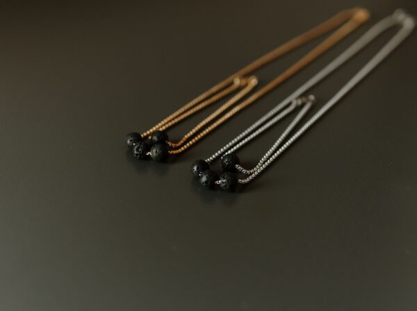 Diffuser Set, Necklace and Bracelet - Black Lava - Image 6