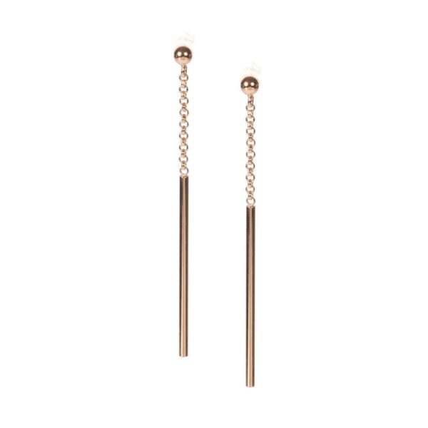 Dots Feste Ohrringe - Rose Gold und Silber – Bild 2