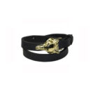 Wolf Lederarmband - Gold