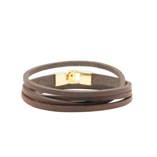 Double Wrap Slit Bracelet - Golden Hook Clasp - Image 4