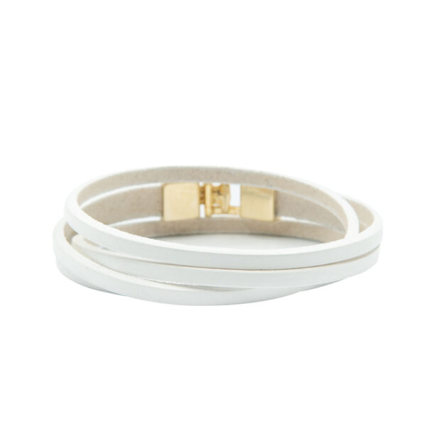Double Wrap Slit Bracelet - Golden Hook Clasp - Image 5