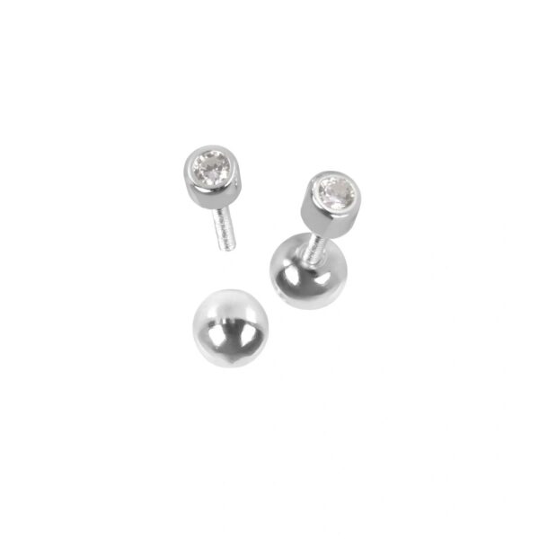 Illumi Dot Earrings - Rose Gold and Silver