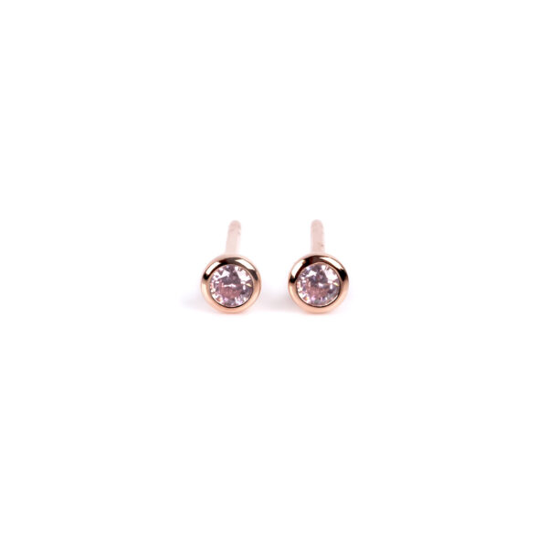Illumi Stud Earrings - Rose Gold and Silver - Image 3