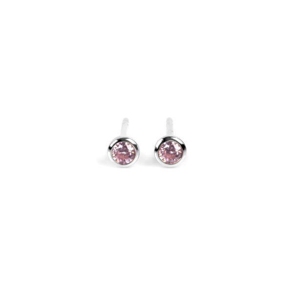 Illumi Stud Earrings - Rose Gold and Silver - Image 2