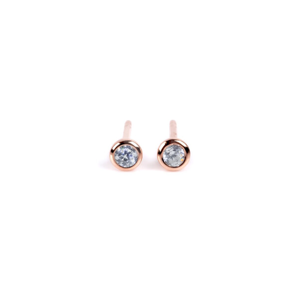 Illumi Stud Earrings - Rose Gold and Silver - Image 8