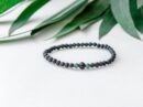 Lava-Armband mit 4mm Onyx und Türkis für Männer