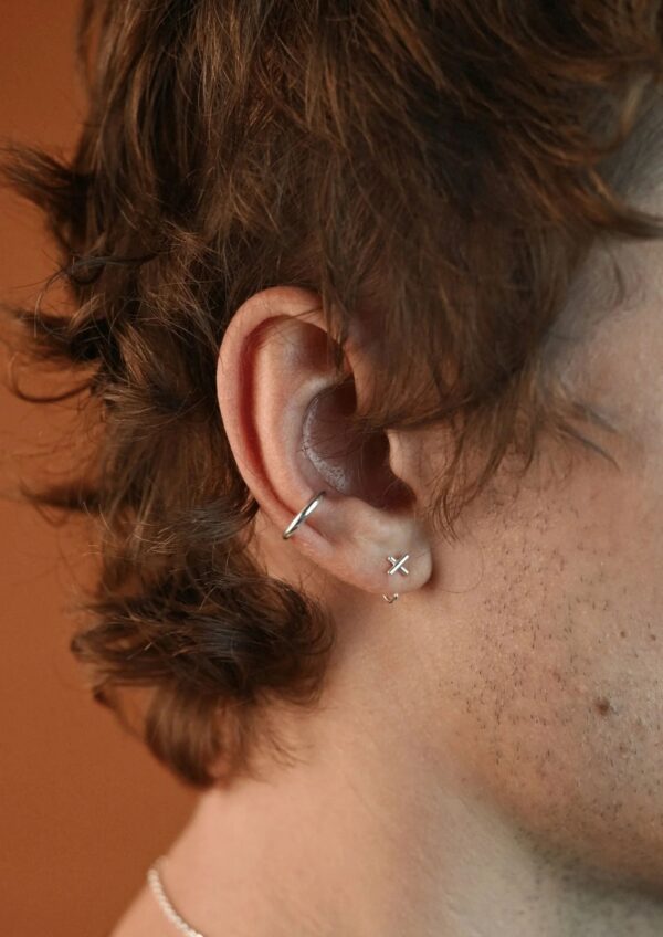 Line Ear Cuff - Silver - Image 6