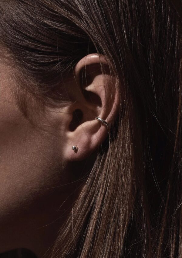 Line Ear Cuff - Silver - Image 2