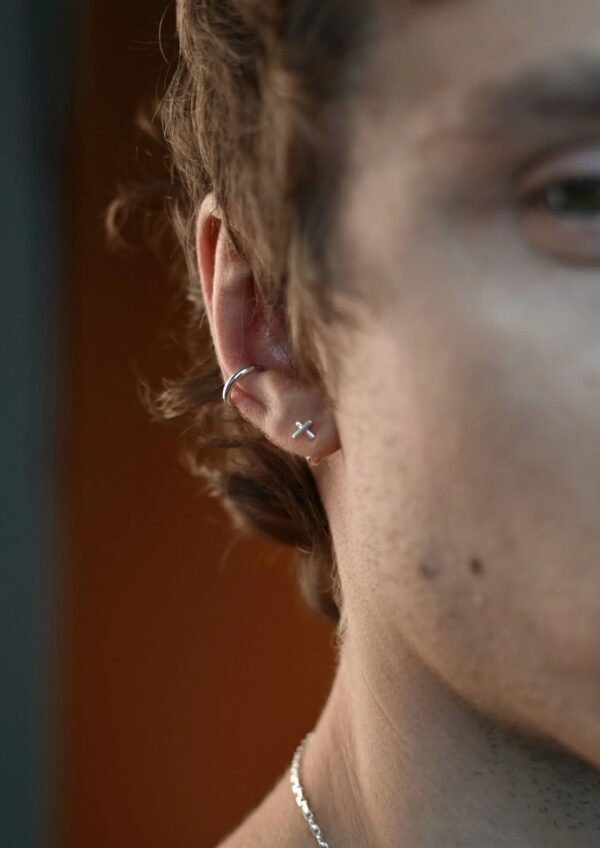 Line Ear Cuff - Silver - Image 7