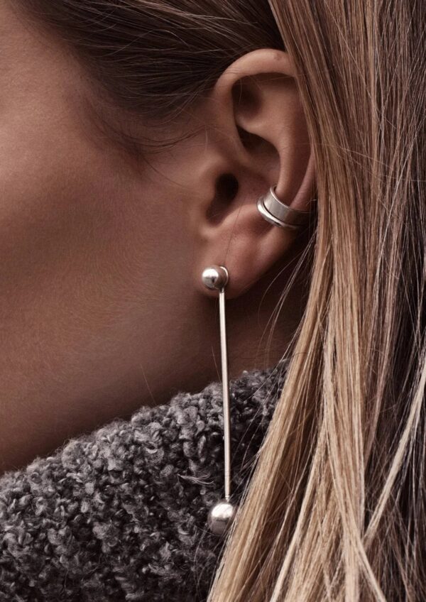 Line Ear Cuff - Silver - Image 4