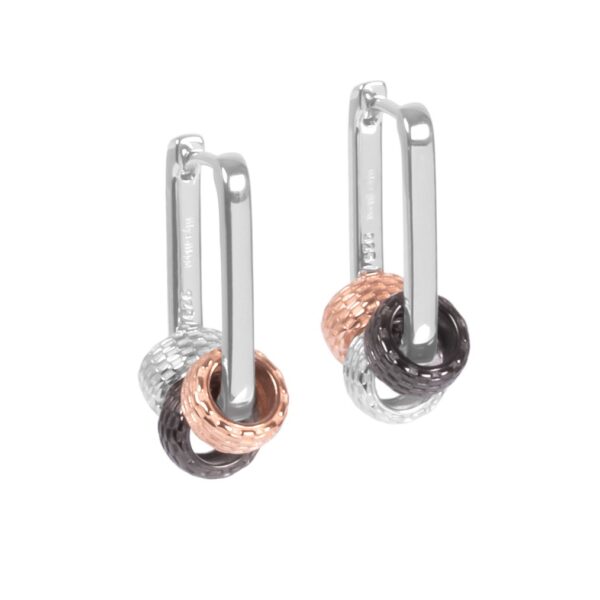 Metropolitan Hoops Rolling Charm - Rose Gold und Silber – Bild 2
