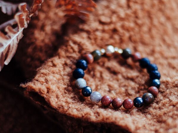 Natürliches Lava-Armband Magic Autumn – Bild 3