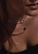 Büroklammer Halsband - Silber