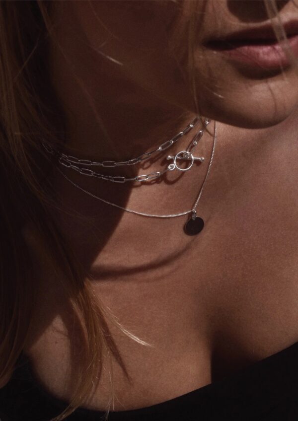 Büroklammer Halsband - Silber – Bild 3