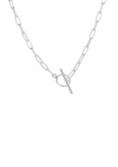 Büroklammer Halsband - Silber
