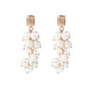 Festive Pearls Earrings - Rose Gold and Silver