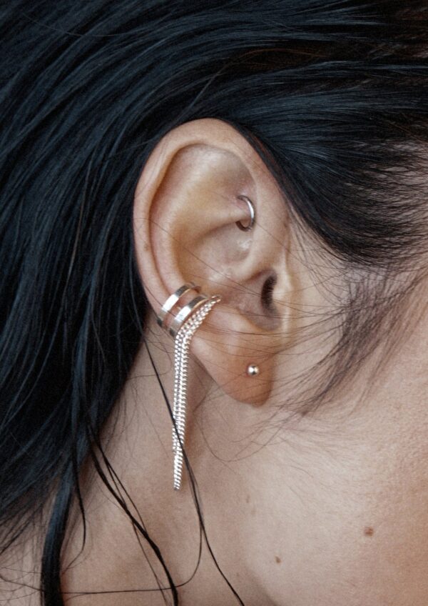 Revolve Ear Cuff - Silver - Image 4