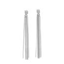 Massive C-Tassel-Ohrringe - Rose Gold und Silber