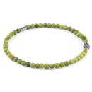 Walter Silver and Stone SKINNY Bracelet - Green Jade and Grey Jasper