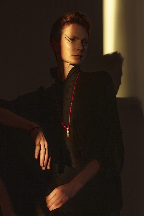 Sekhmet Fire Necklace Ring - Gold - Image 6